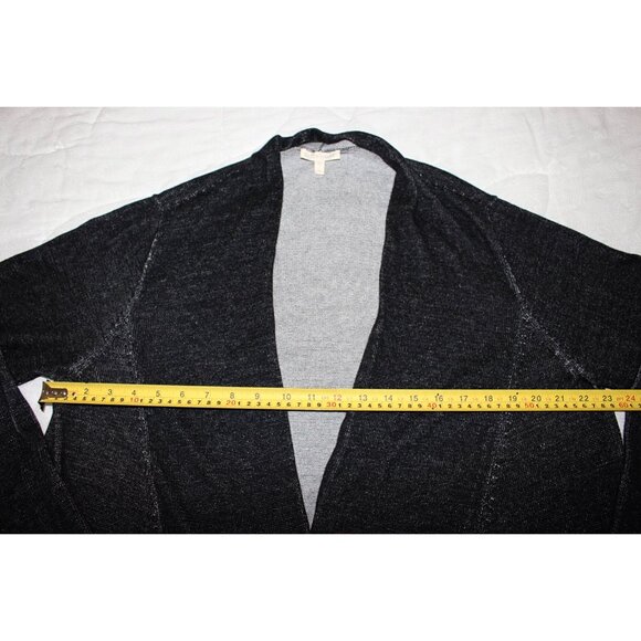 Eileen Fisher - sz XL - Plaited Organic Cotton Tencel Angle Cardigan, Charcoal - Picture 8 of 9
